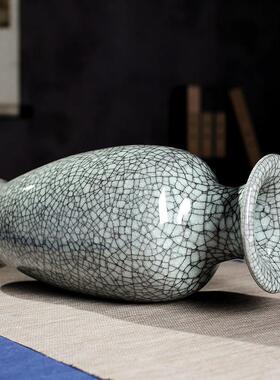 钧瓷景德镇陶瓷器花瓶摆件裂纹釉客厅插花干花装饰工艺品创意花插