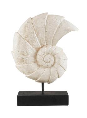 海港住宅客厅入口桌装饰海洋木壳海螺海星湾