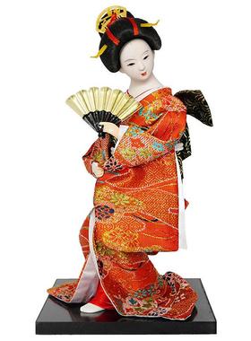 日本人形绢人偶和服娃娃日式桌面摆件料理餐厅寿司店铺装饰礼品