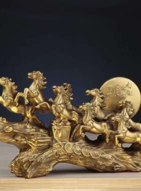 杨铜记 家居办公室铜摆件厂家 铜马 铜八马