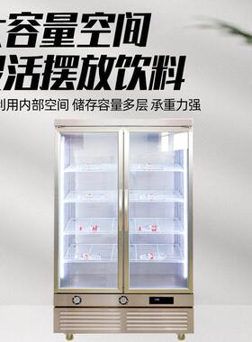 商用冷藏展示柜饮料啤酒冷冻保鲜柜蔬菜水果立式冰柜双门冰箱
