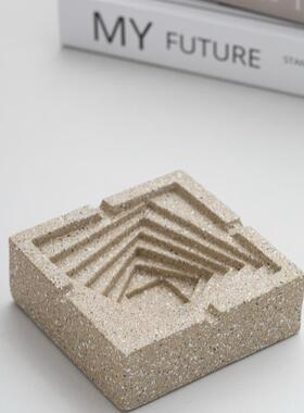 方形烟灰缸创意客厅家用酒店潮流上档次雪茄烟缸圣木托盘收纳盘