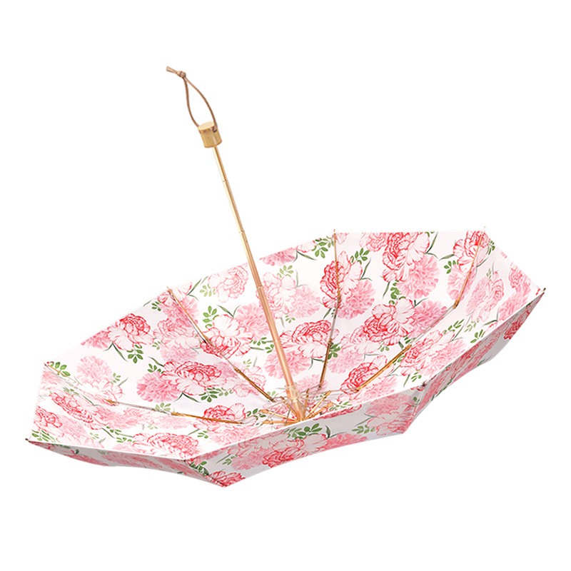 新款8骨双层花朵遮阳雨伞太阳伞防晒雨伞遮阳伞小清新雨伞五折伞 - 图3