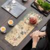 Chinese ancient painting waterproof dry tea towel double-sided Zen tablecloth tea ceremony accessories table flag tea mat tea set tea cloth tea cloth