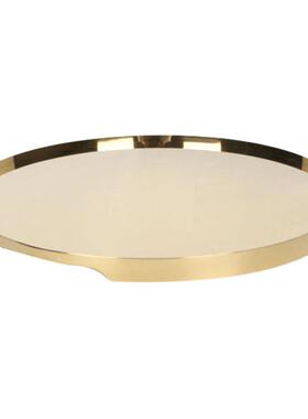 现代奢极简不锈钢轻方圆镜面托用盘家样房装饰陈列板高端收WLT纳