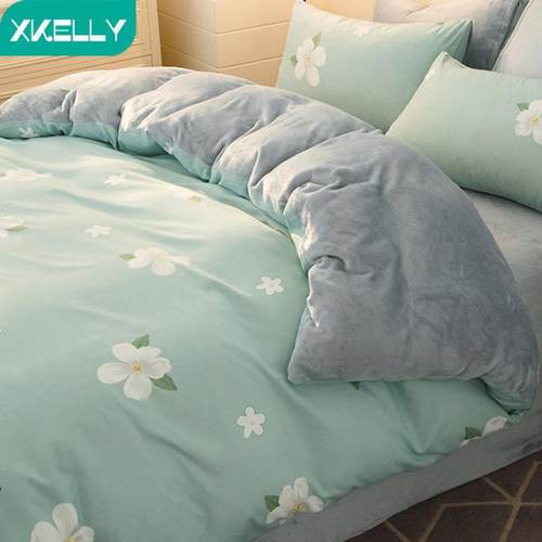 B0Z冬季A水洗棉B法面兰绒加被上套单件单绒weD4AB4X法莱绒床绒被 - 图0