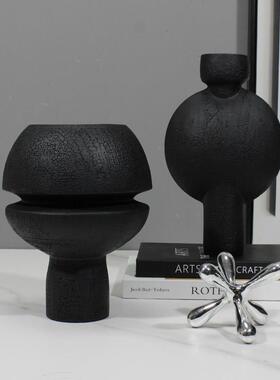 新中式韵味创意几花何体纹裂器摆件餐厅客FDQ厅面玄关台样板间摆