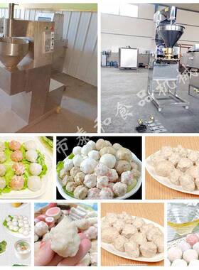 萝卜丸子机器 新款做丸子机器 大型鸡胸肉丸子生产线