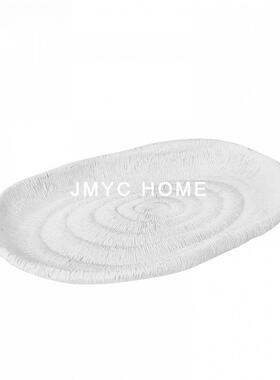 意式复古树脂干果托盘样板间书房客厅茶几柜餐厅桌面软装饰品摆件