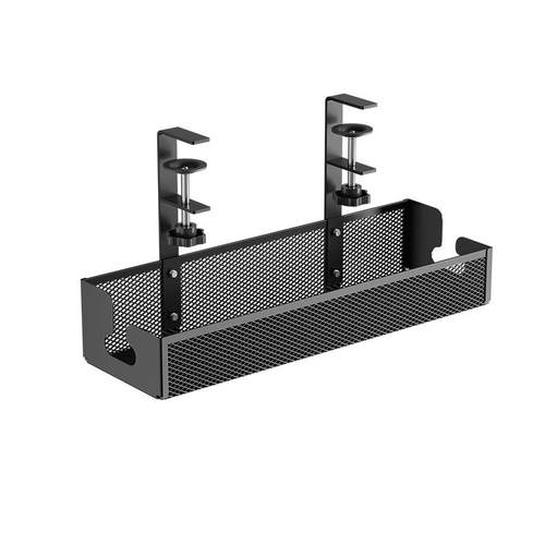 桌下理线架免打孔收纳盒电脑桌底电线固定插排置物架桌下理线器 - 图3