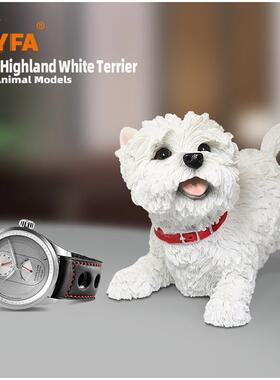 仰望狗西仿高地真模型可爱汽摆件树脂J052工艺车品