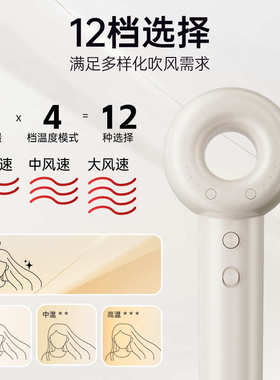 HYUNDAI吹风机家用高速大功率负离子大风力低噪音发廊学生宿舍用