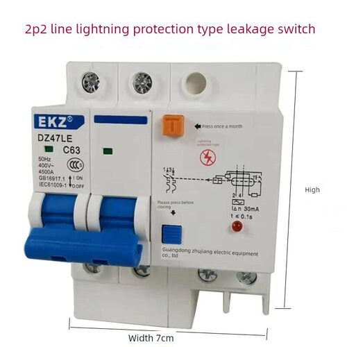 珠江漏电开关断路器防雷型2P32家用40A空开漏保63ADZ47LE总阀开关 - 图0