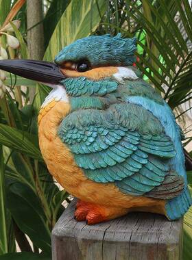 跨境货仿源户外园林真品小鸟树脂艺创意鸟工模型别墅庭院花1320-1