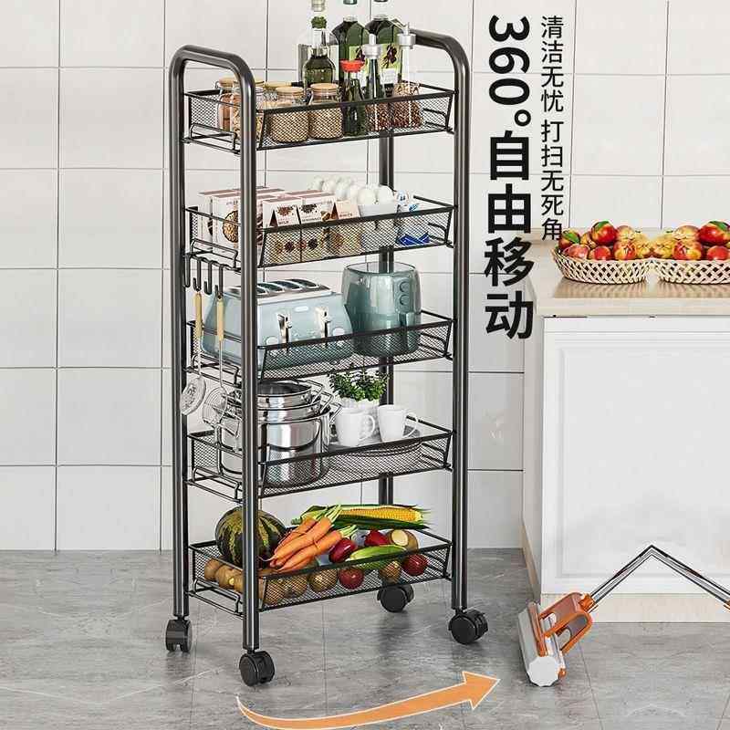 厨房置物架落地多层家用微波炉架子蔬菜收纳架烤箱架储物架带轮子,淘宝优惠券,粉丝福利购,淘宝优惠卷