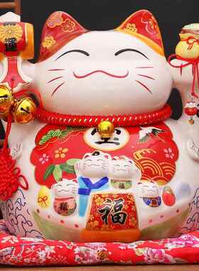 正品16寸超档级招财摆件开业生意隆高开店礼物兴特猫大号发财猫入