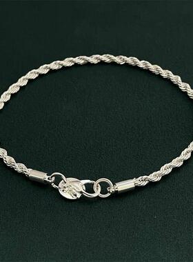 Hot Silver Plated Twisted Rope Bracelet Jewelry For Women