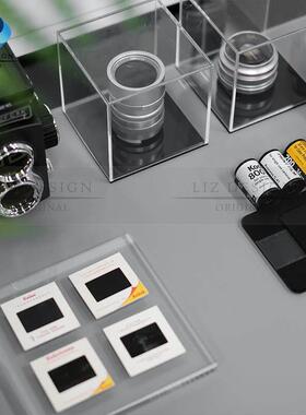 样板房摄影主题书桌摆件软装饰品彷真单反相机镜头模型胶卷装饰画