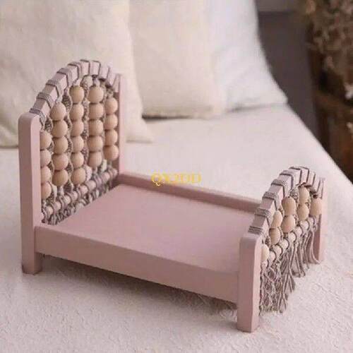 QX2D Baby Photo Props Mini Bed for Photography Baby Doll - 图3