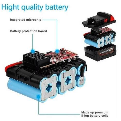 替换milwaukee M18 锂离子电池18v 5.0/6.0/9.0/12.0Ah可充电电池 - 图1