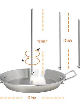 不锈钢立式螺钉烧烤锅配件3根可拆卸刷子垫子手套油瓶刷钩子