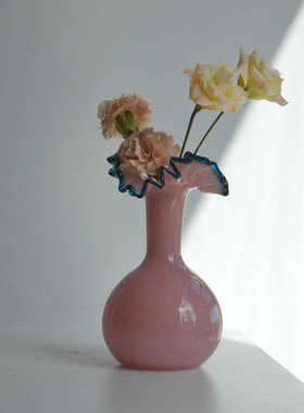 美人鱼琉璃花瓶复古艺术玻璃水养客厅干花插花器北欧家居装饰摆件