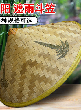 竹编遮阳防晒斗笠帽子草帽帽子