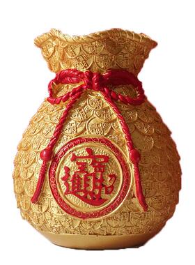 装饰品乔迁福袋树脂花瓶装饰摆件