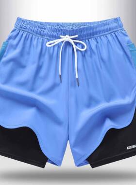 Women’s casual athletic shorts, 2-pack, faux two-piece