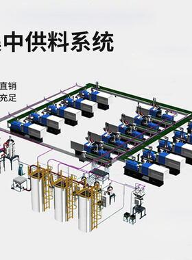拓鸿厂家直供粉碎机注塑机吹塑机智能中央供料系统自动上料吸料机