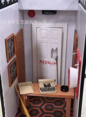 新款The shining book nook Spooky shelf闪灵书角立体模型