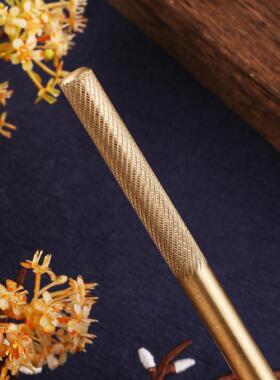 迷你实心黄铜锤子家用饰品圆头手工防爆榔头多功能桌面摆件小铜锤