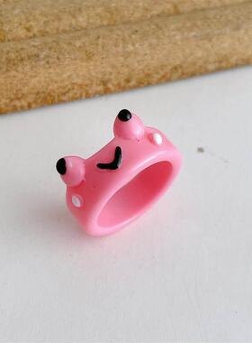 cartoon ring cute resin rings index finger knuckle ring 戒指