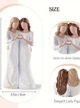 跨境母亲女儿人物雕像亲情家居装饰母亲节妇女节礼物摆件圣诞节