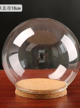 永生花防尘玻璃罩 粘土软陶羊毛毡人偶手办 木塞玻璃瓶