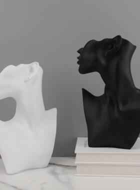 树脂侧身人像模特项链展示架首饰架饰品架珠宝道具柜台橱窗创意