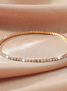 1Pieces of Ladies Transparent Shiny Crystal Bracelet 27 Colo