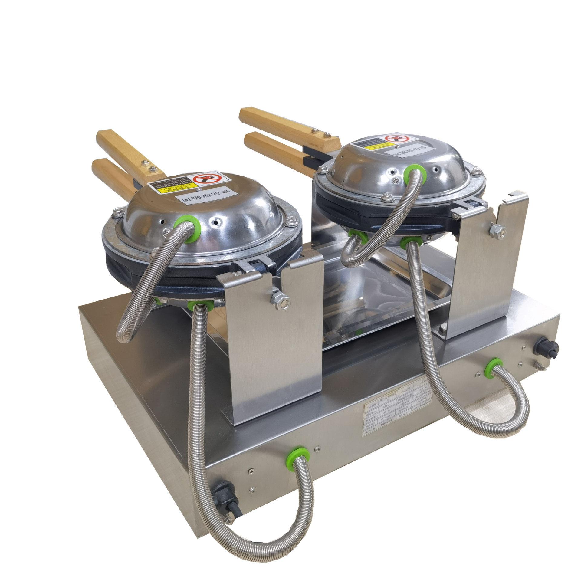 First flight of commercial double-headed electric pancake pan, double-sided rotating egg machine, night market snack equipment, digital display control pancake machine