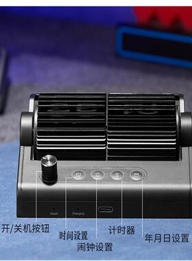 时时F1187光流响桌面闹时间管理创时钟意桌搭智能多功能钟自动校