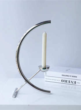 现代简约创意金属组合烛台书房样板间售楼部书架桌面装饰品摆件