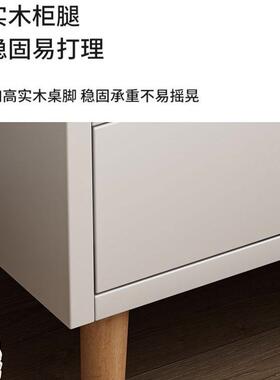 床头柜简约现代实木腿储物柜小型简易卧室家用2026新款床头置物架