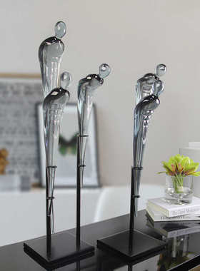 现代极简轻奢电视柜接待台玄关柜雕塑摆件室内装饰品办公室陈设品