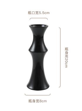 高档新中式节节升节陶瓷花轻瓶办公室摆高件高竹端大气上档次奢高