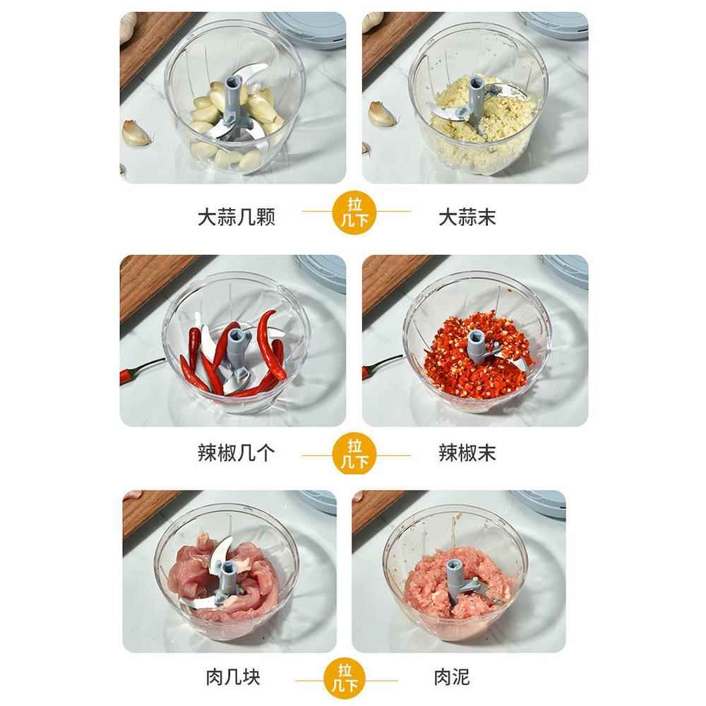 家用蒜泥器手动打捣蒜泥神器切压蒜末绞肉大蒜搅碎机小型拉蒜蓉机 - 图1