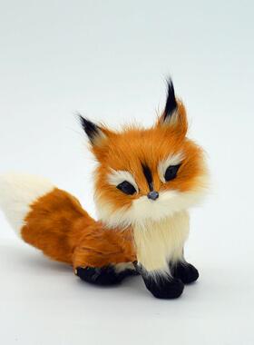 3 Styles Mini Squatting Fox Model Cute Simulation Brown Fox