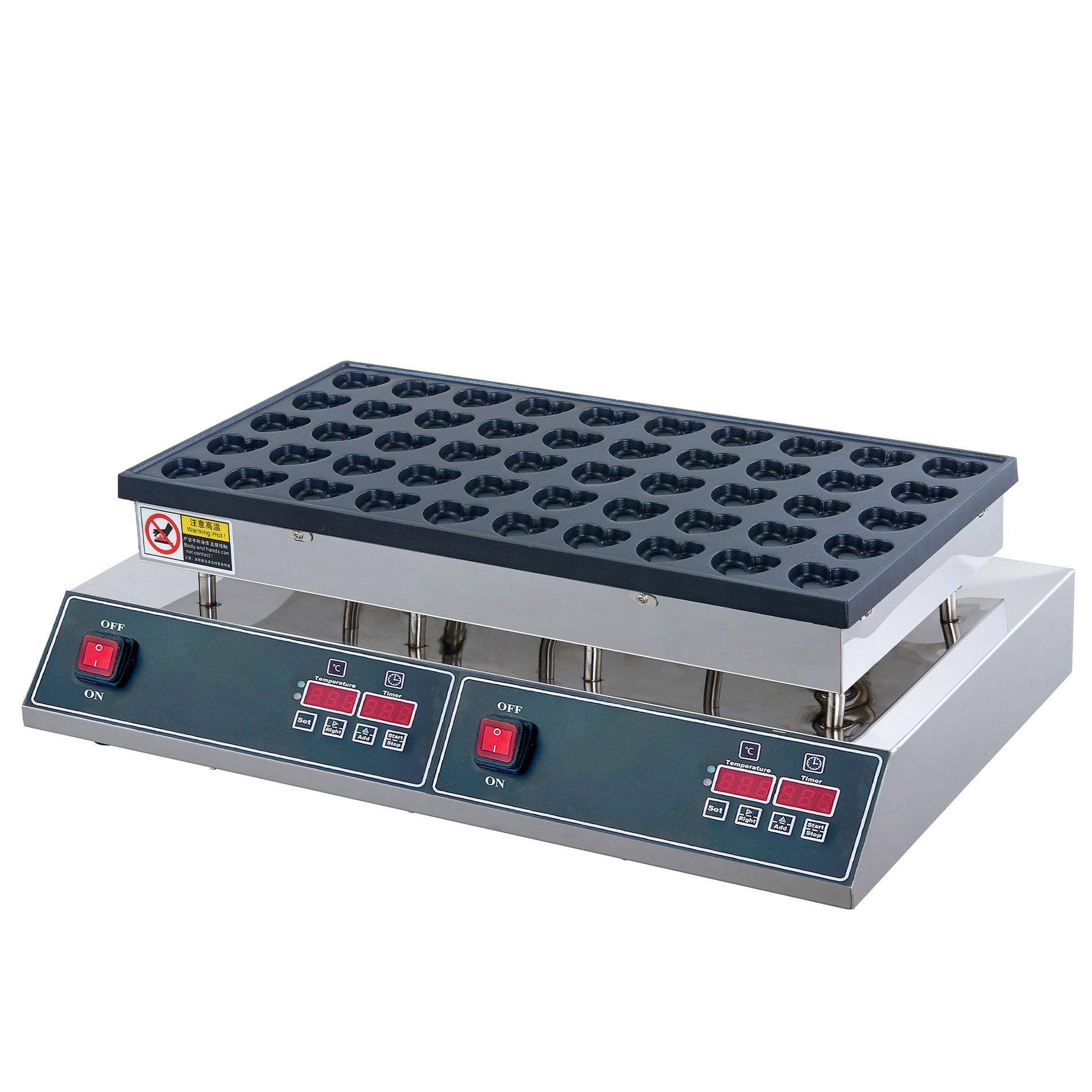 First commercial electric heating waffle machine, heart-shaped waffle maker, Japanese-style dorayaki electric heating 50-hole electric cake pan