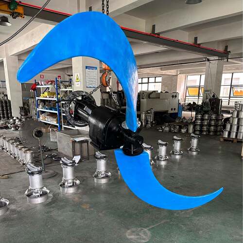 QJB潜水推流器不锈钢推进器缺氧反应池泥混合搅拌机变频 - 图0