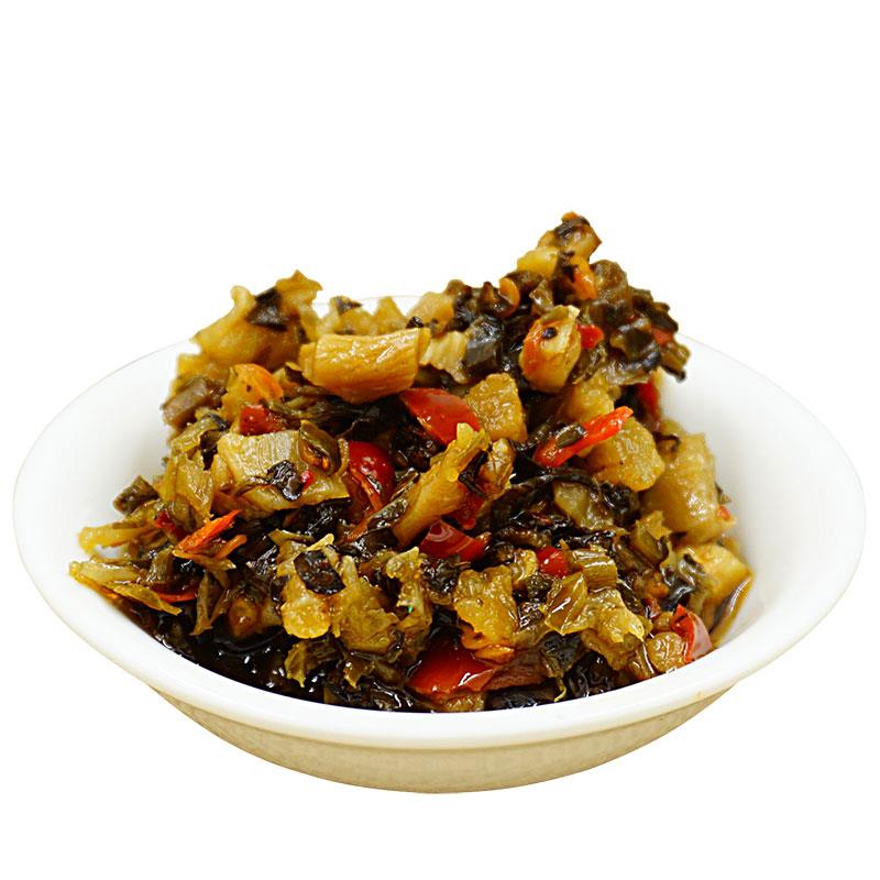 罗嗲农家自制坛子菜茶油酸菜458g湖南红薯叶腌制泡菜外婆菜酱菜