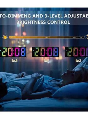 Led Mirror Digital Alarm Clock 12/24 Hours Adjustable