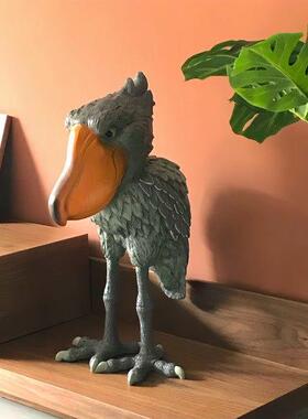 橱窗雕塑工作室艺品装饰卡通动物客厅电视柜大摆件落地创意鲸头鹳